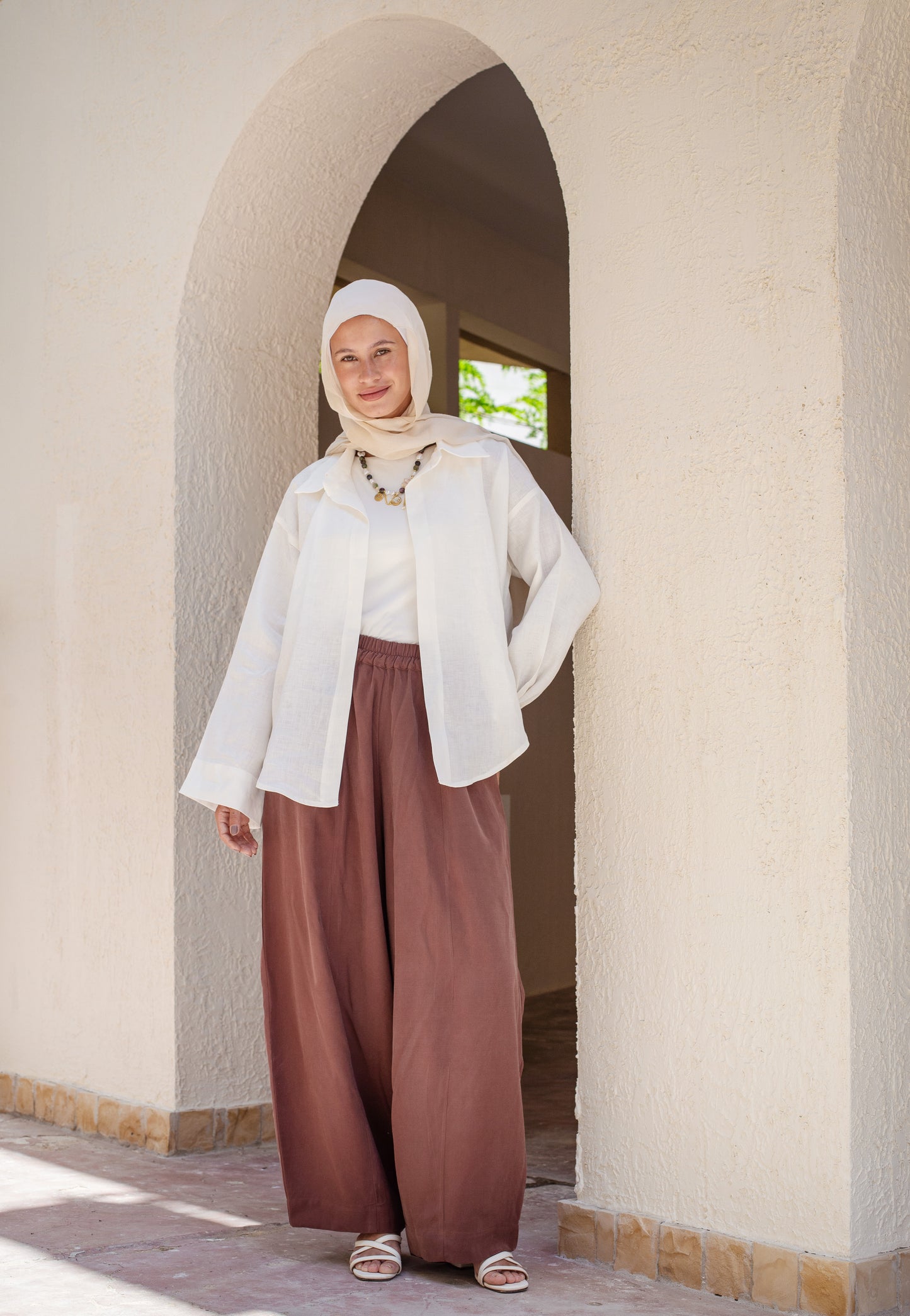 Soft Barrel Pants In Brown