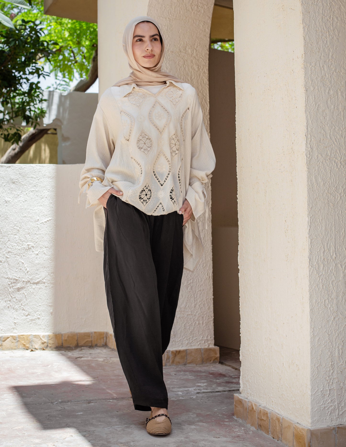 Soft Barrel Pants In Black