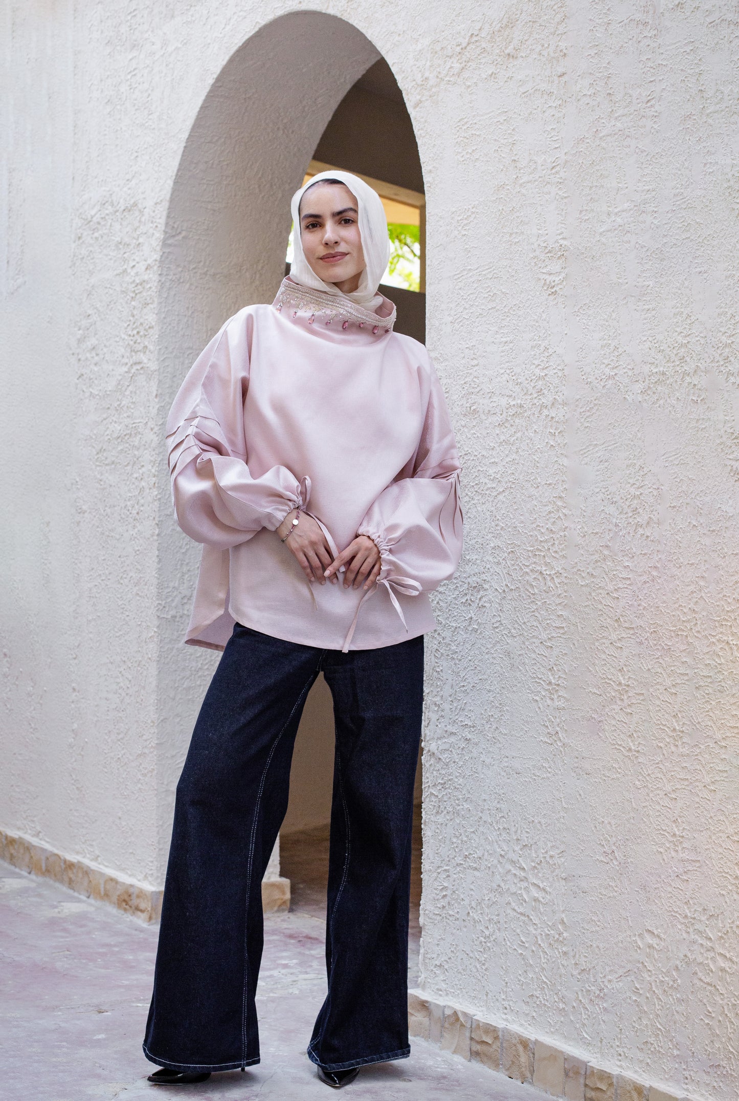 Collar Top Crystal Edition Light Cashmere