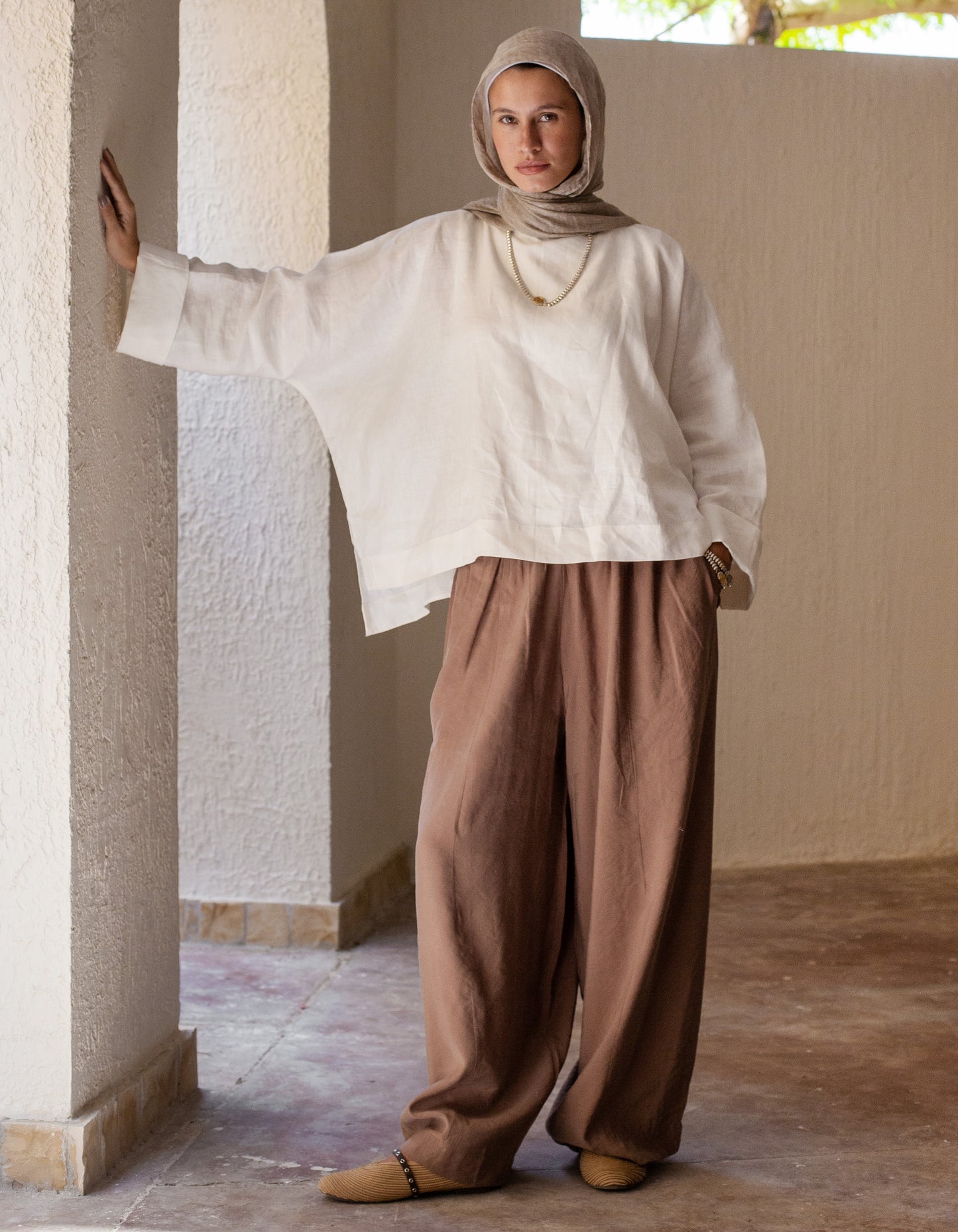 Soft Barrel Pants In Dark Cafe
