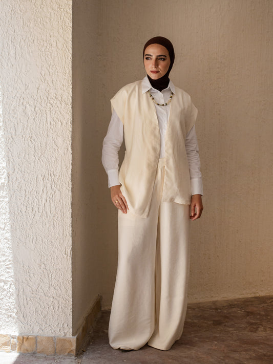 Vest Set In Offwhite