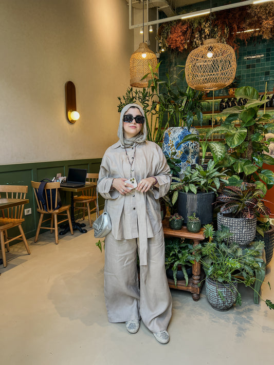 Waist Wrapped Set In Cafe