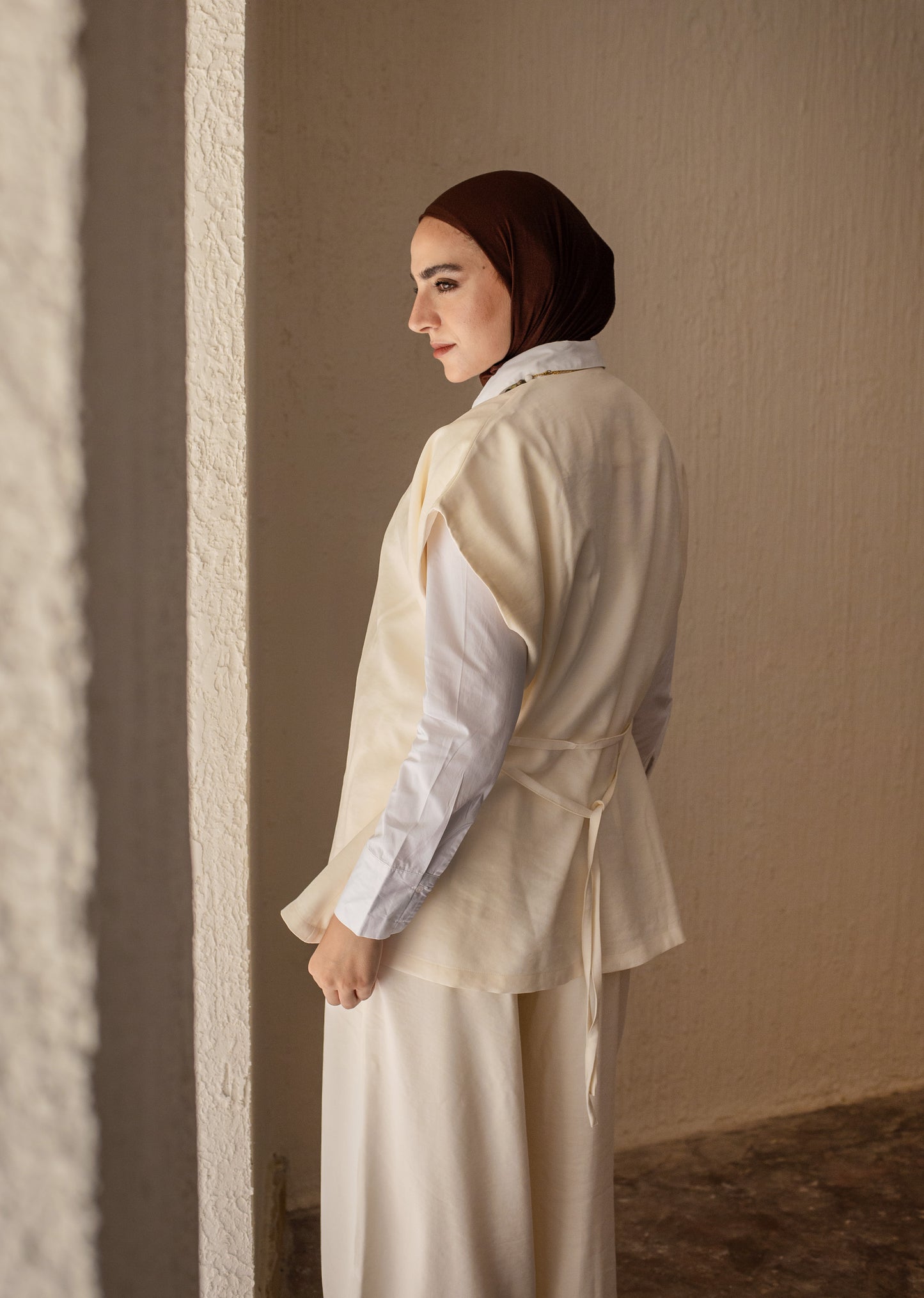 Vest Set In Offwhite