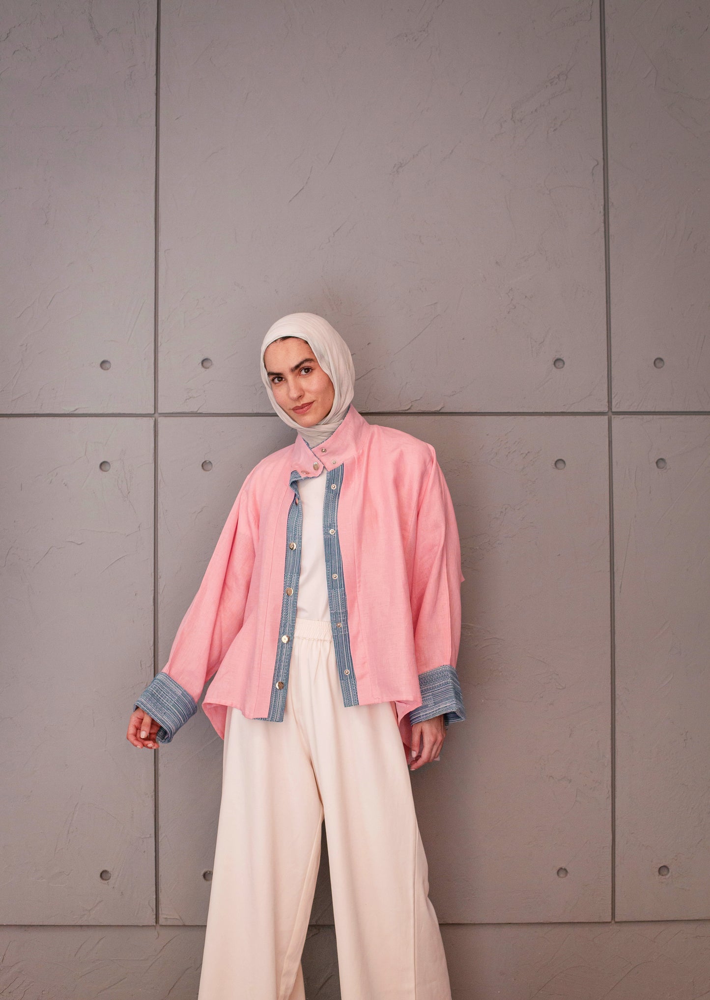 The Canvas Overshirt In Baby Pink