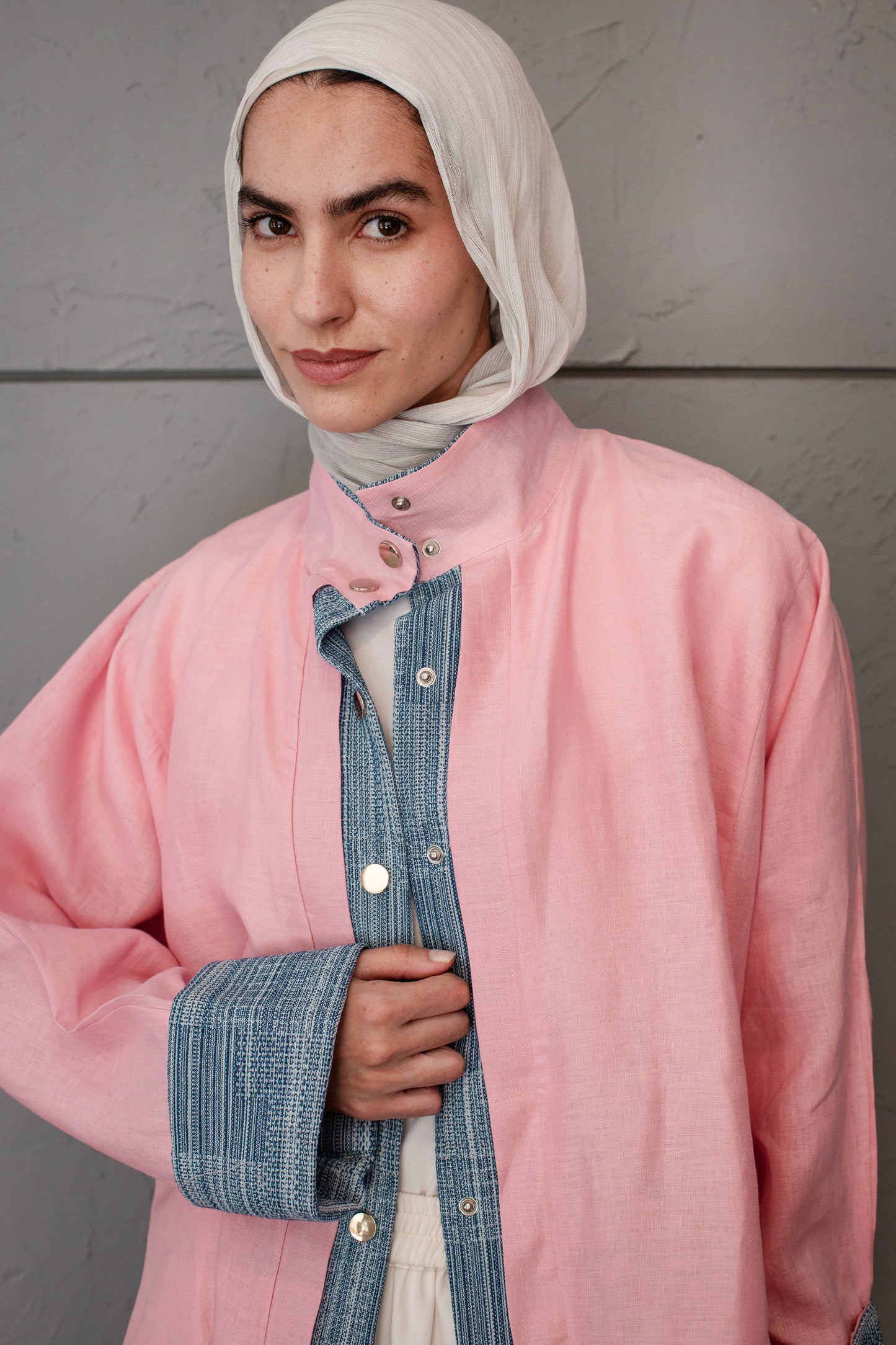 The Canvas Overshirt In Baby Pink