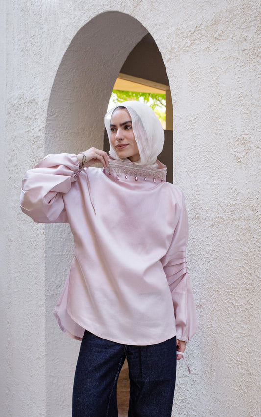 Collar Top Crystal Edition Light Cashmere