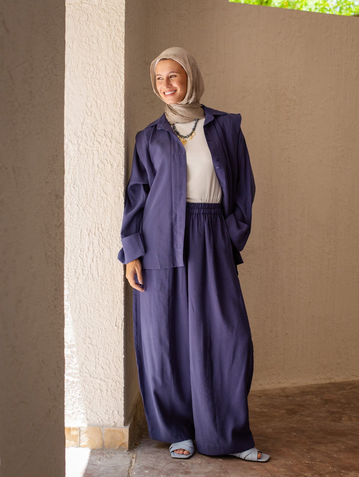 Double Button Set IN Navy Blue
