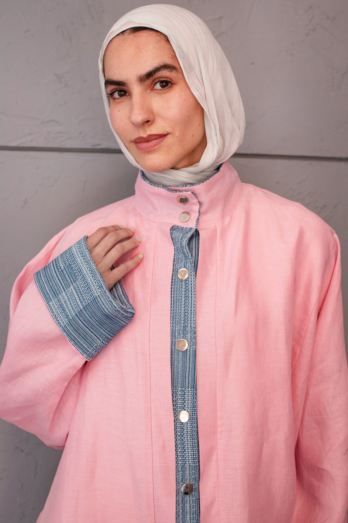 The Canvas Overshirt In Baby Pink