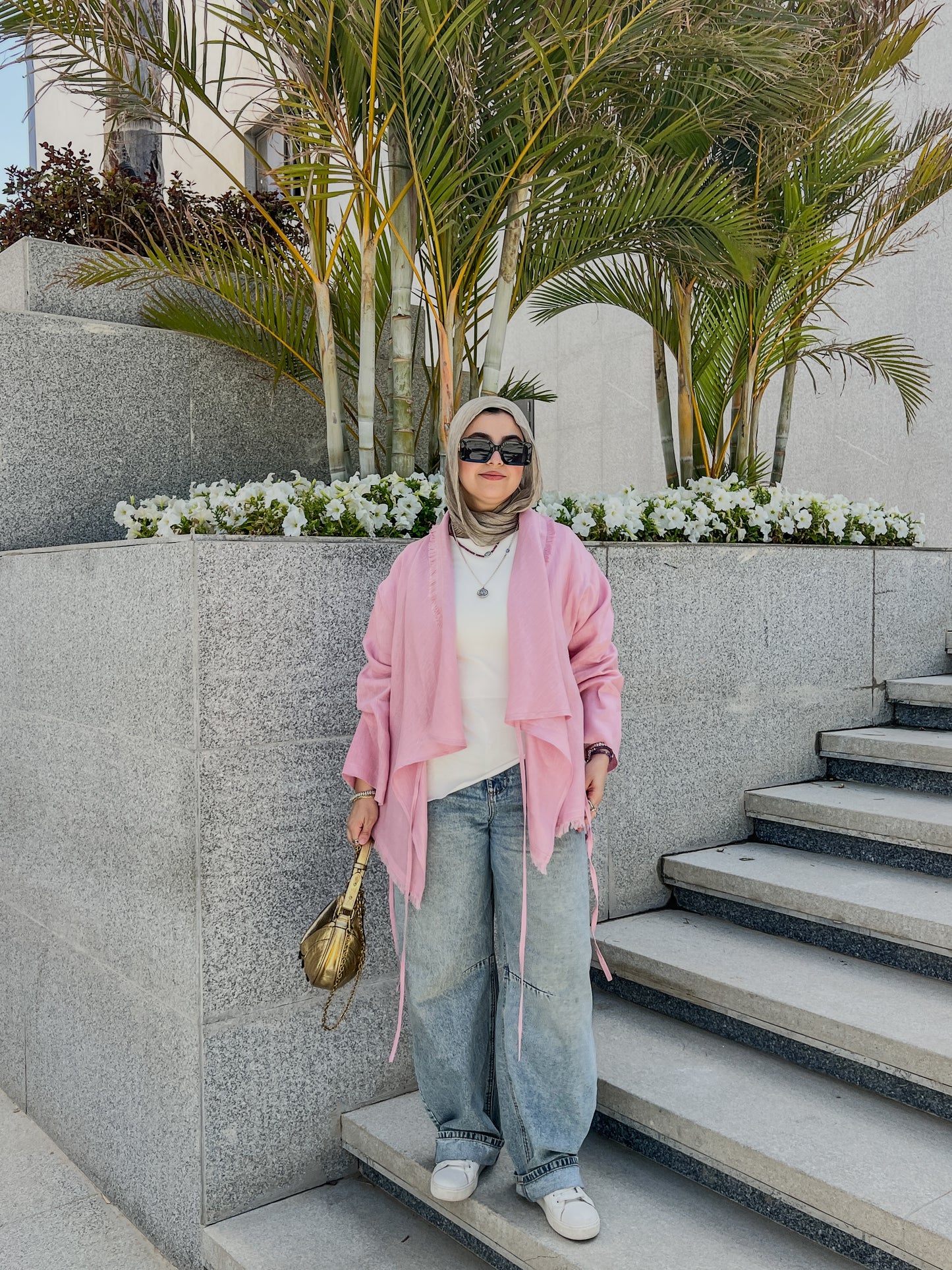 Fringes Pure Linen Kimono In Baby Pink