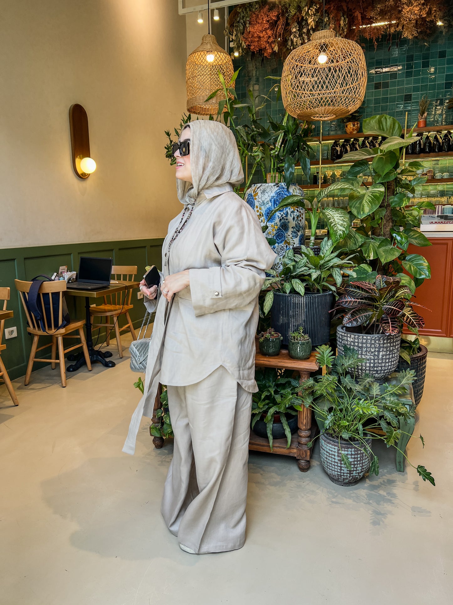 Waist Wrapped Set In Cafe
