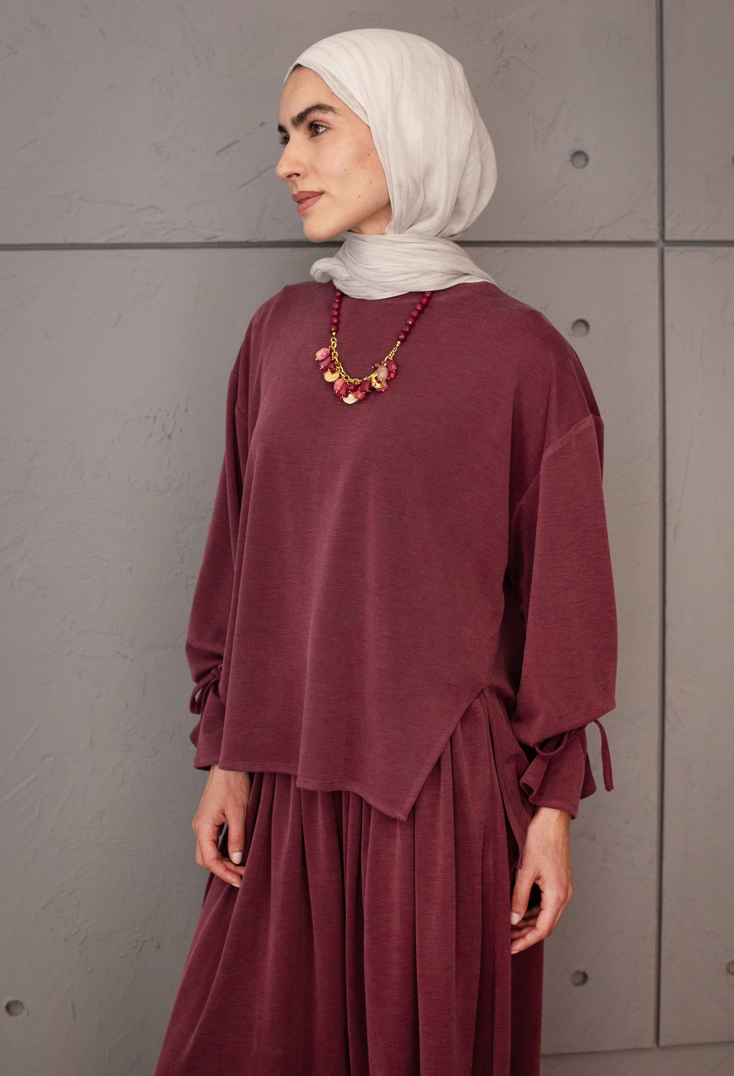 The Ease Set In Burgundy