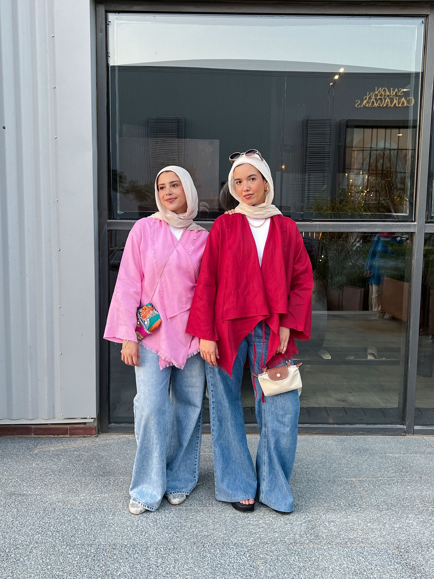 Fringes Pure Linen Cardigan In Pink