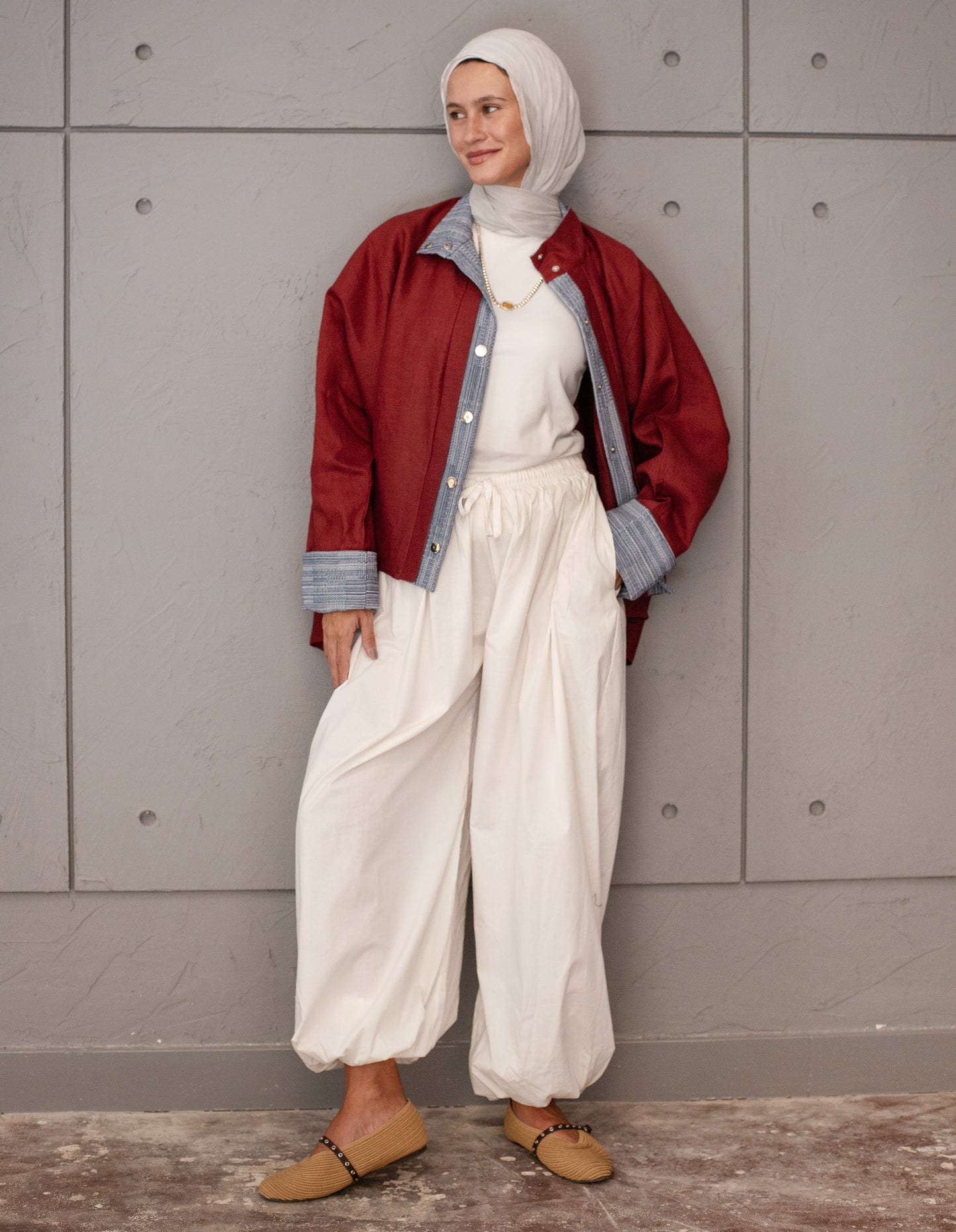 The Canvas Overshirt In Burnt Red
