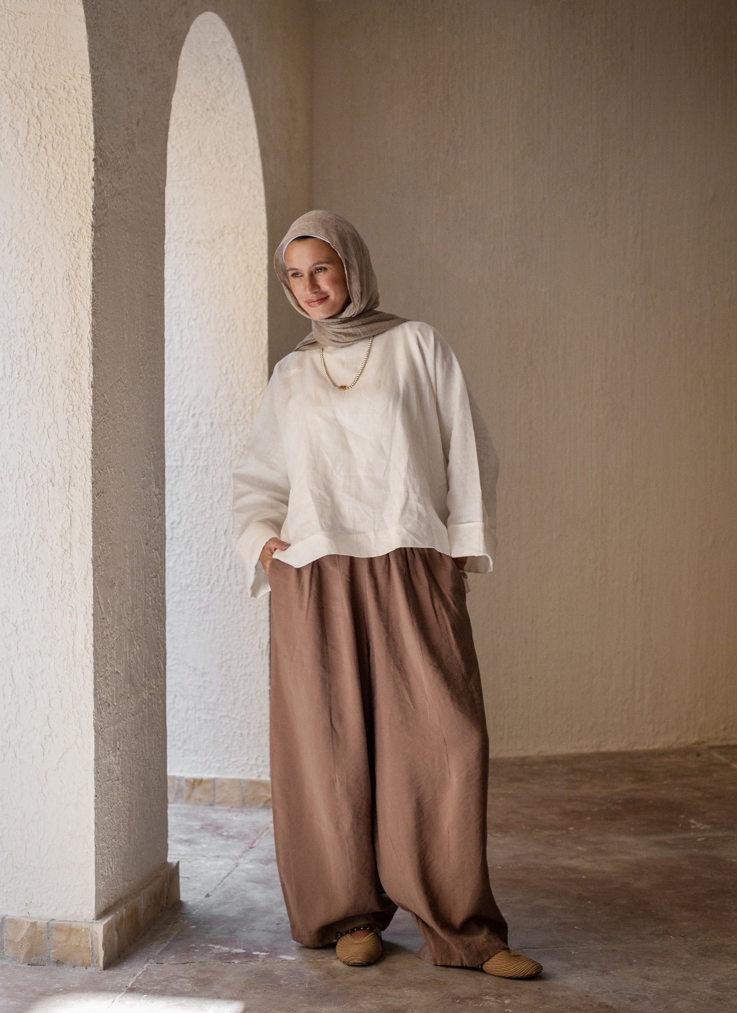 Soft Barrel Pants In Dark Cafe
