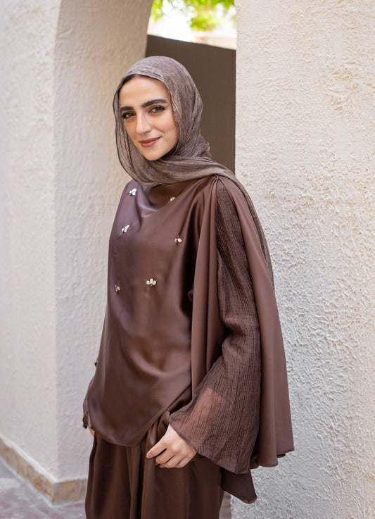 Diala Crystal Edition Set In Brown