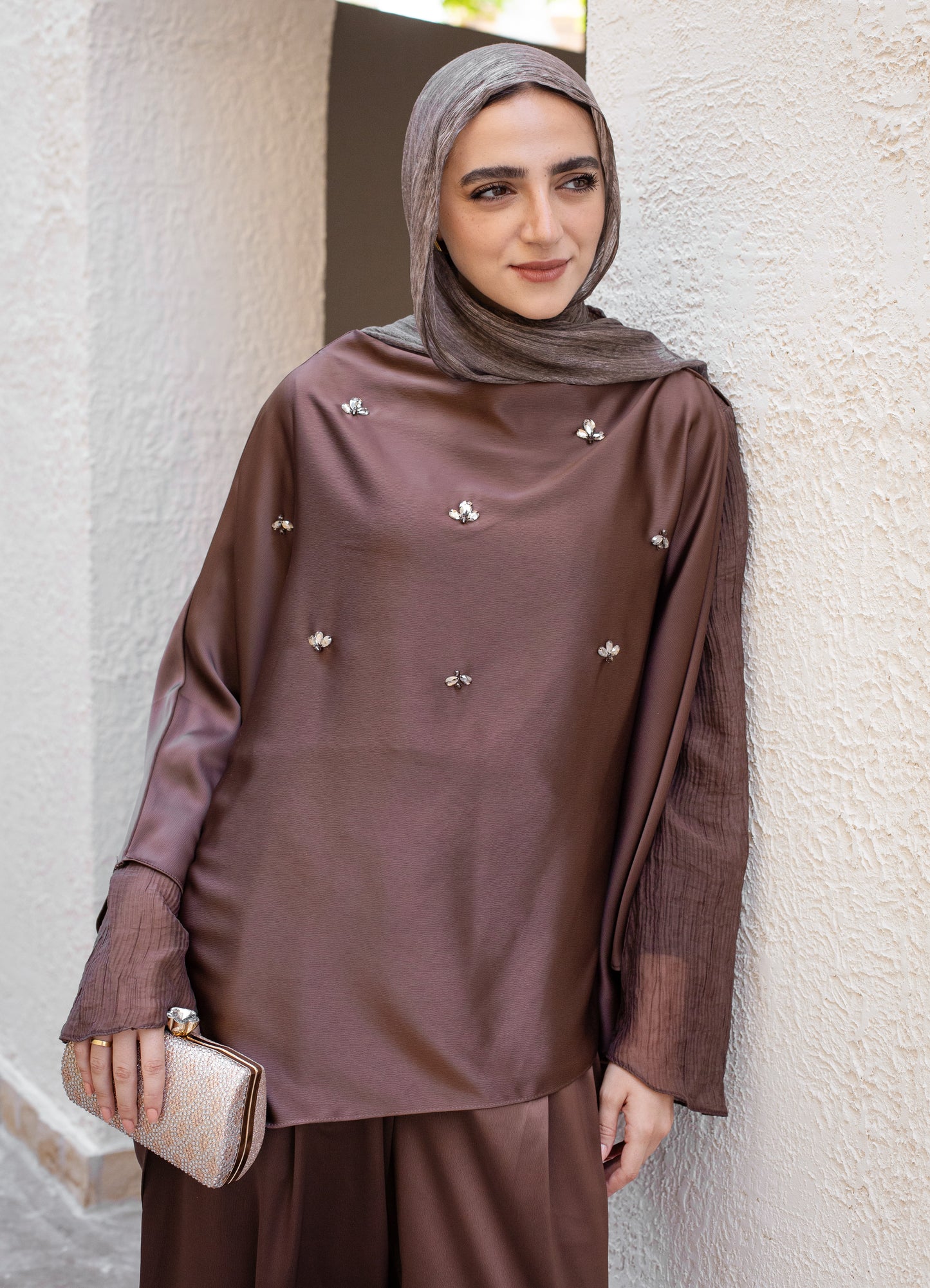 Diala Crystal Edition Set In Brown