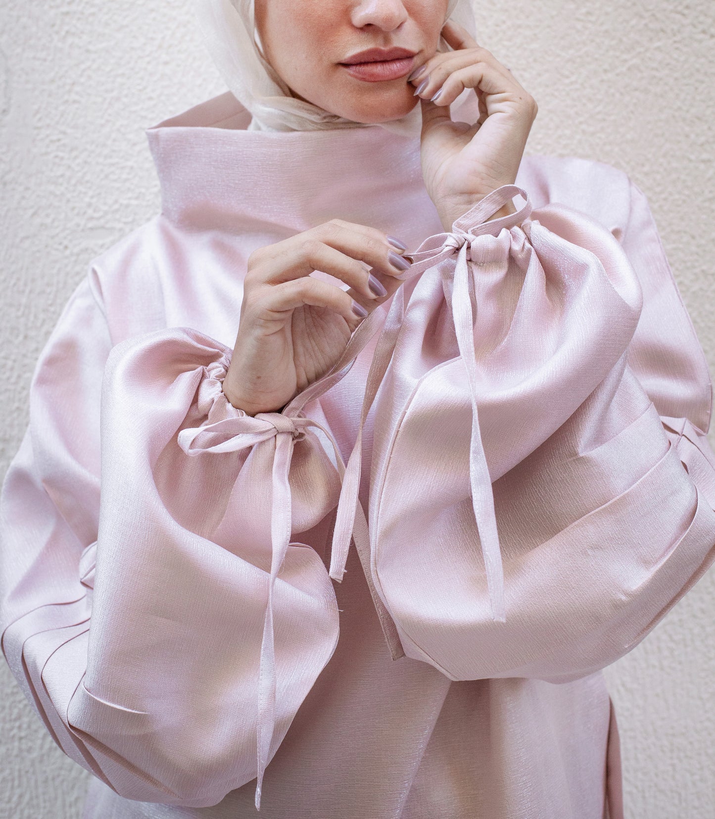 Collar Top In Light Cashmere