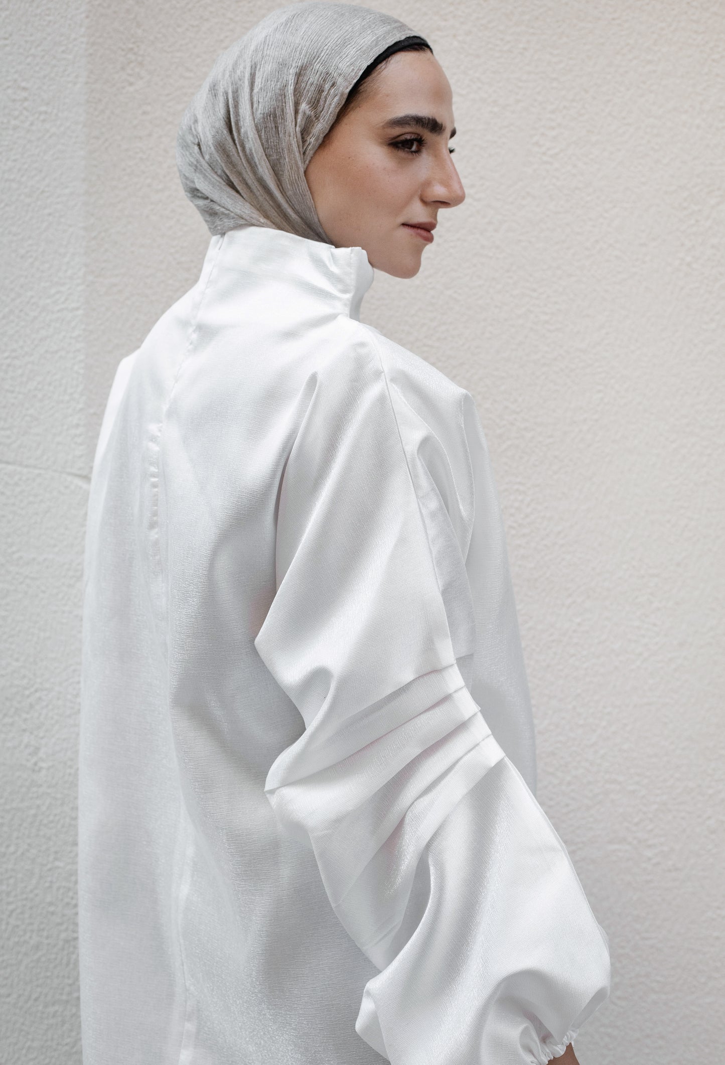 Collar Top In off white