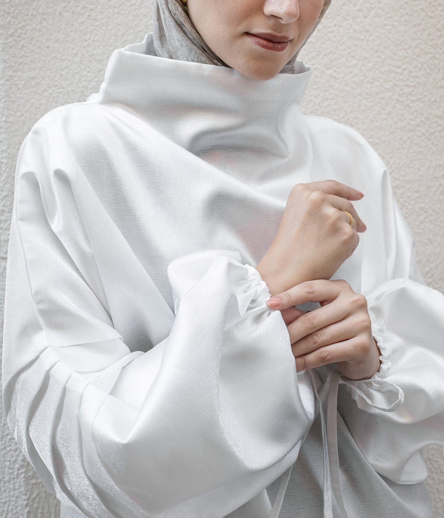 Collar Top In off white